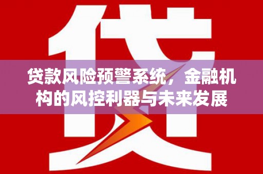 陇南贷款风险预警系统，金融机构的风控利器与未来发展