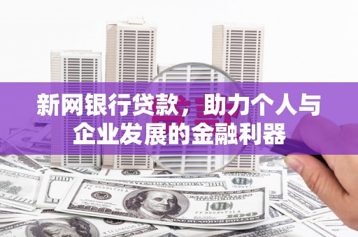 陇南新网银行贷款，助力个人与企业发展的金融利器