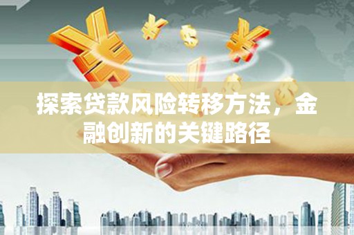 陇南探索贷款风险转移方法，金融创新的关键路径
