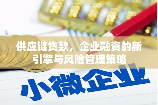 陇南供应链贷款，企业融资的新引擎与风险管理策略