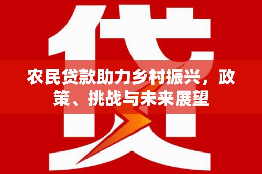 陇南农民贷款助力乡村振兴，政策、挑战与未来展望