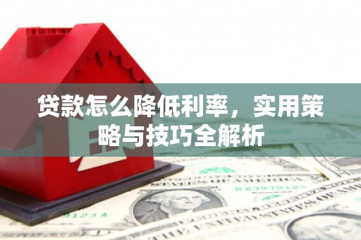 陇南贷款怎么降低利率，实用策略与技巧全解析