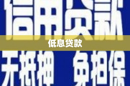 陇南低息贷款