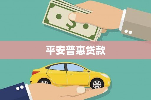 陇南平安普惠贷款